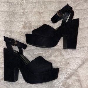 JustFab platform heeled sandal